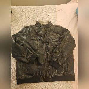 Levi's Men's Faux Leather Sherpa Aviator Bomber Jacket 3XL